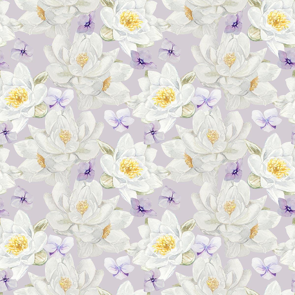 Purple Floral White Flowers Lavender Backdrops