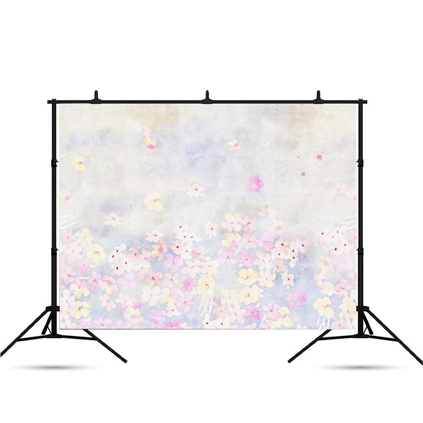 Beautiful Watercolor Flower Bouquet Photo Backdrop for Photo Video Studio SBH0043
