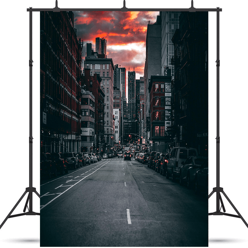 City Street Night View Backdrop for Photography SBH0315