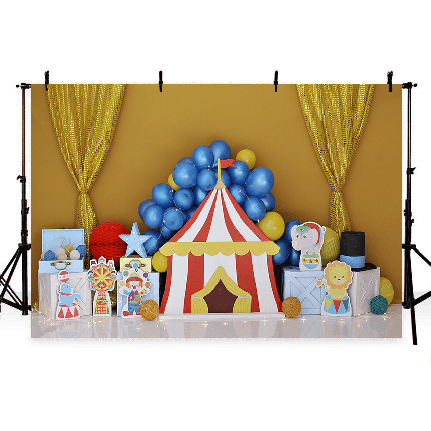 Cartoon Circus Theme Children Photography Backdrops SBH0324
