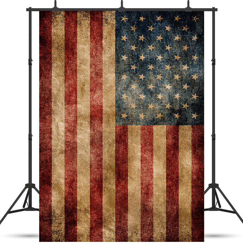 Old Dirty USA Flag Independence Backdrop for Photography SBH0365