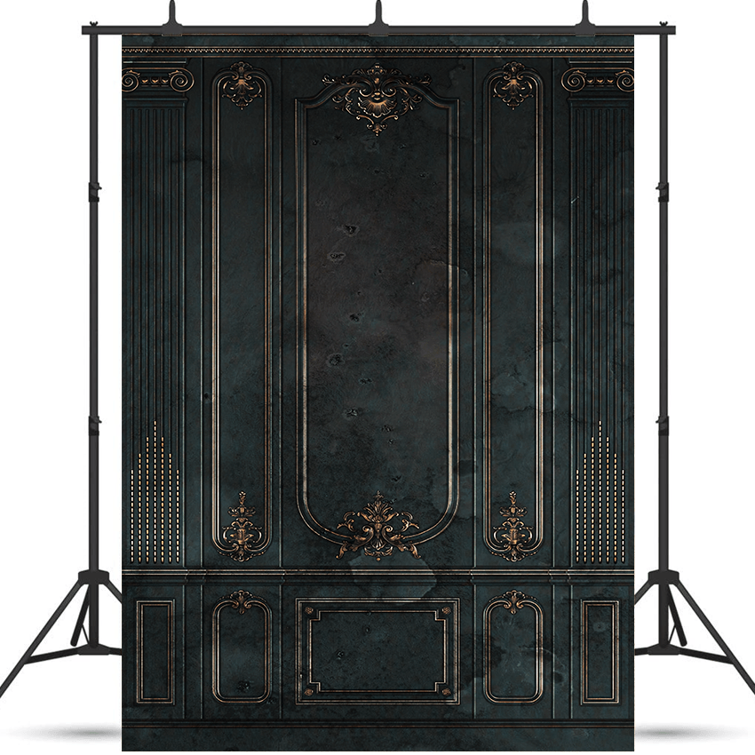 Vintage Green Interior Wall Backdrop for Photo SBH0493