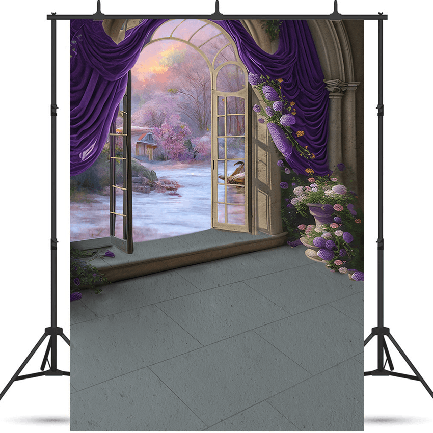 Purple Dream Garden Backdrop Photo Studio SBH0518