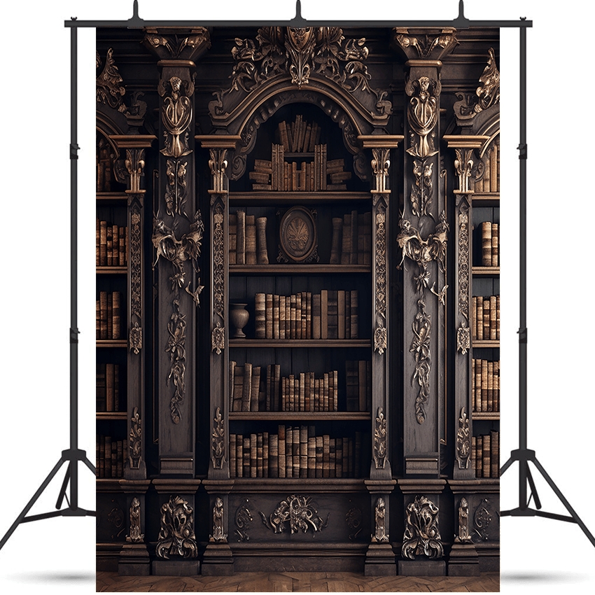 Royal Bookshelf Library Archive Place Backdrop for Photo SBH0665