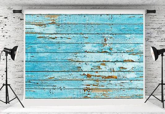 Vintage Blue Wood Photography Backdrop Newborn Backdrop for Photo Studio HJ06786