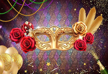 Rose Jewelry Photography Backdrop for Masquerade Ball Party