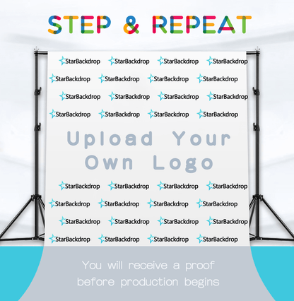 Step & Repeat Backdrop (Upload Your Custom Logo)