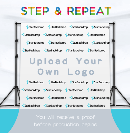 Step & Repeat Backdrop (Upload Your Custom Logo)
