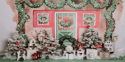Merry Christmas Watercolour Backdrop for photoshootings SBH0263