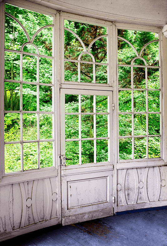 Old Wooden Winter Garden Backdrop for Photography SBH0290