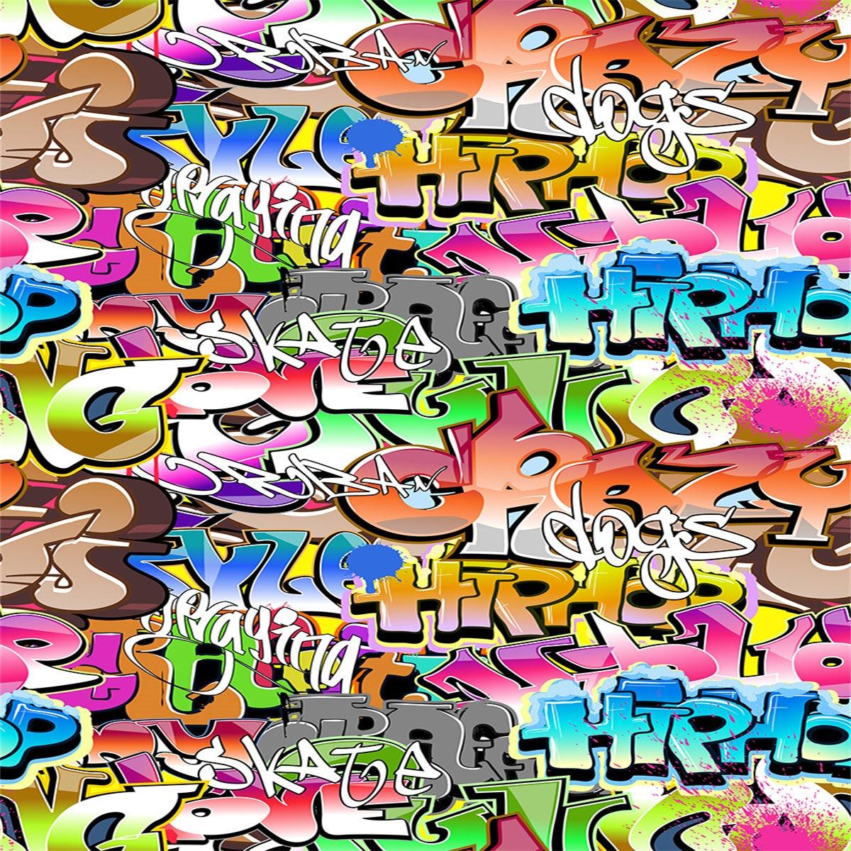 Hiphop Graffiti Vintage Backdrops