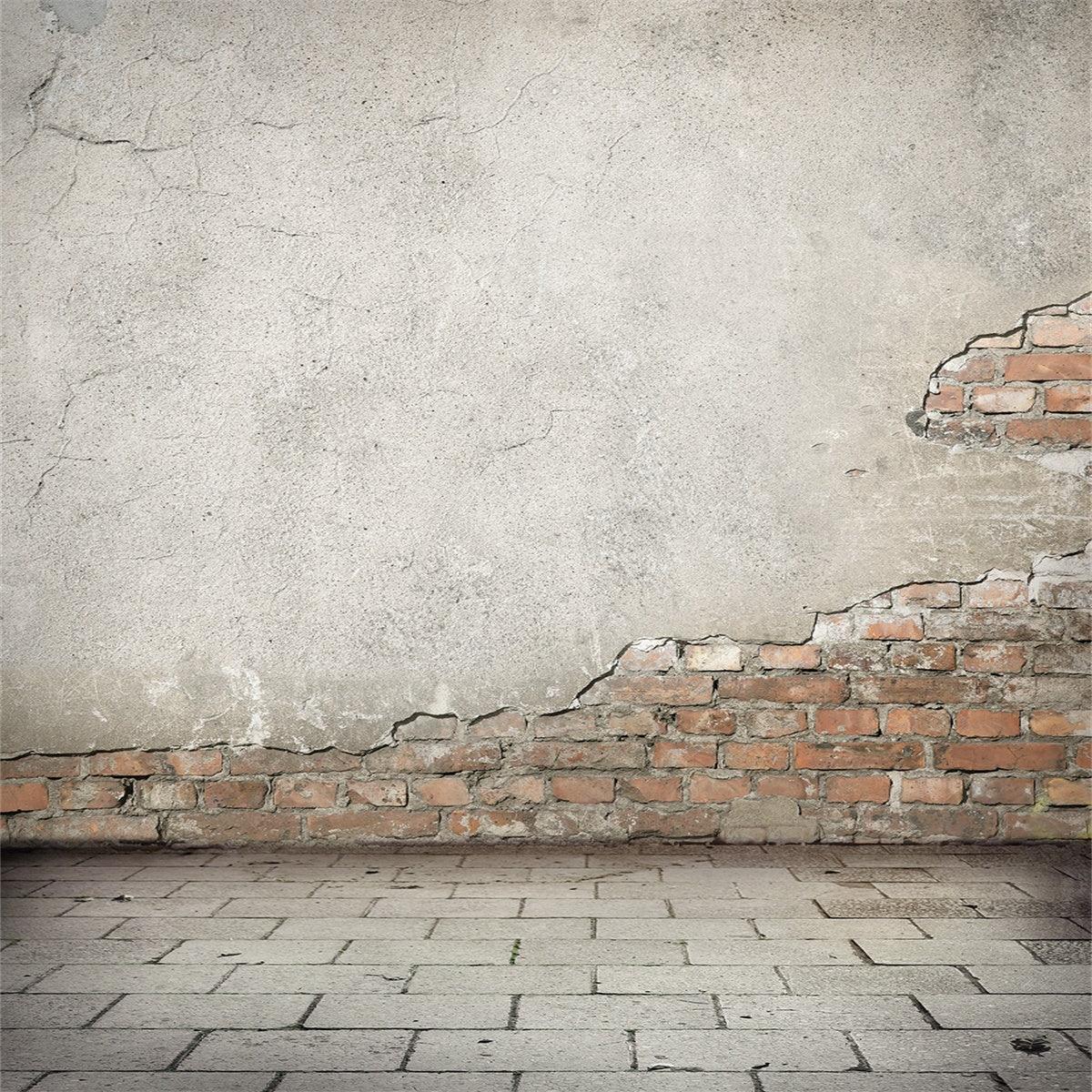 Old Brick Wall Weathered Vintage Photography Backdrops