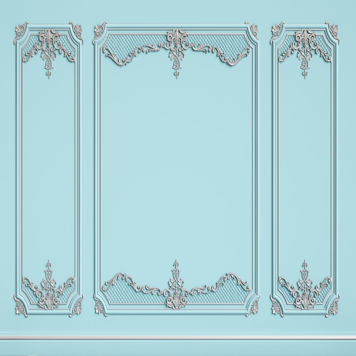 Light Blue Art Wall Backdrop for Wedding