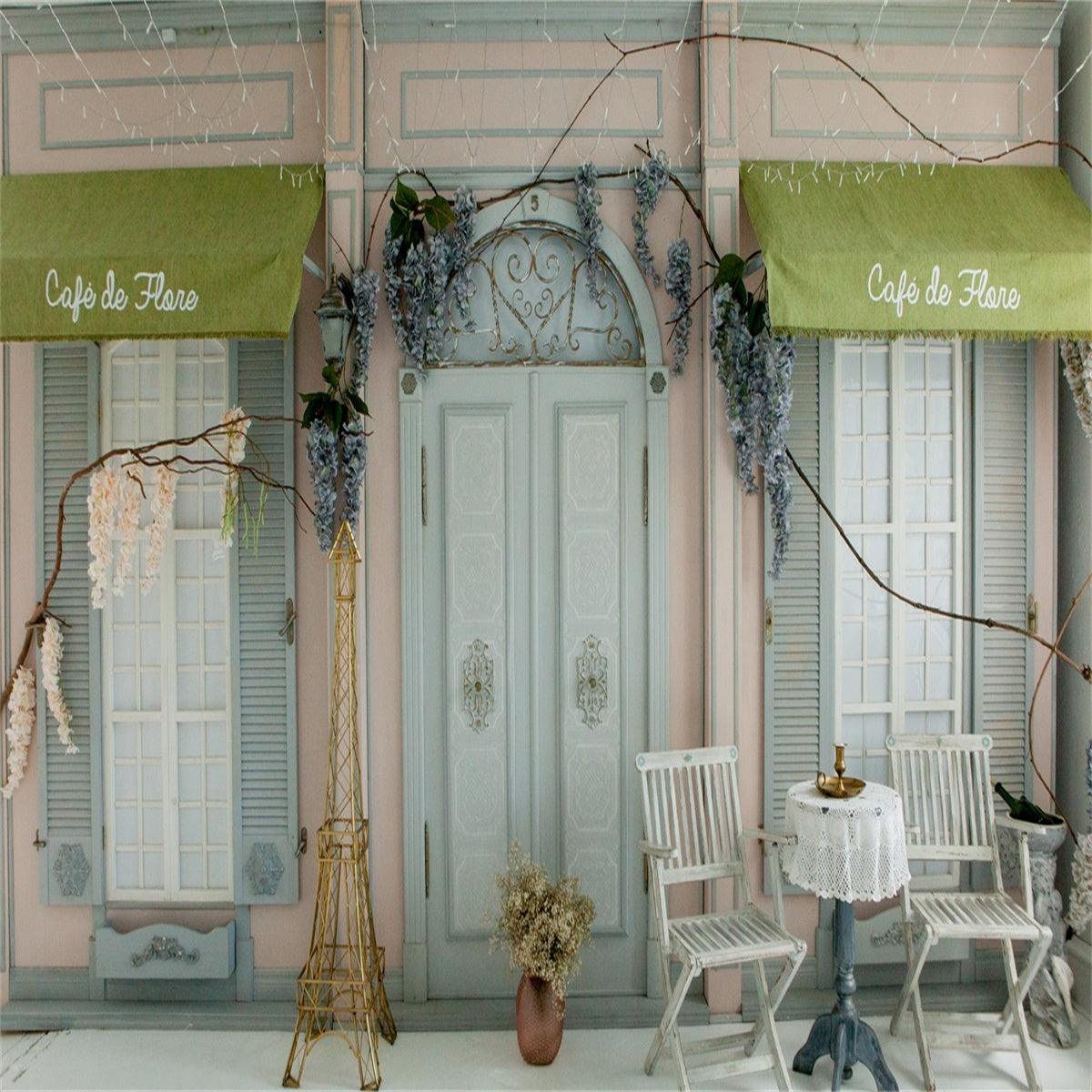 Cafe Shop View Photography Backdrops