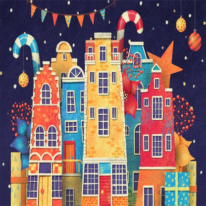 Christmas Photo Backdrops Candy House Background for Children