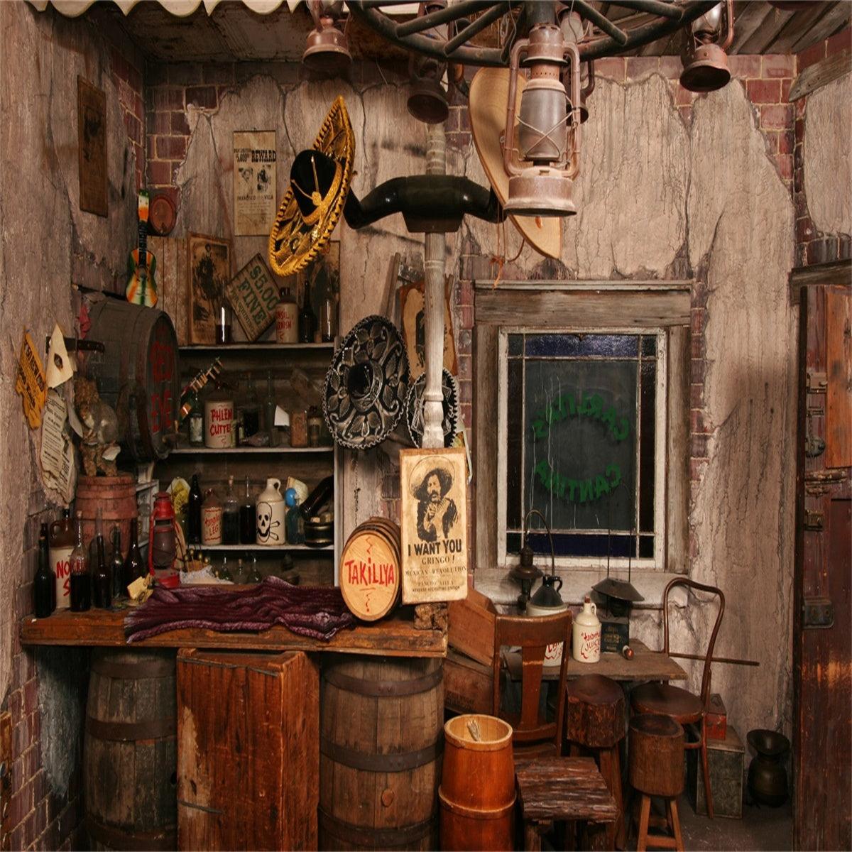 Old Furnishings Vintage Room Photography Backdrop