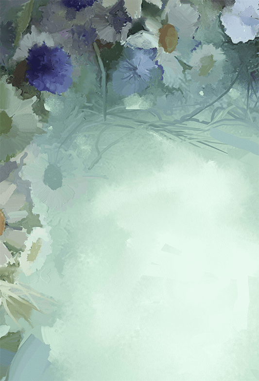 Green Watercolor Floral Abstract Wonderland Background for Photography Props SBH0055