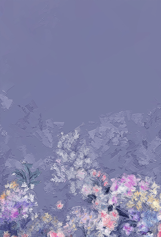 Purple Background Oil Painting Flower Decoration Backdrop for Photography SBH0067