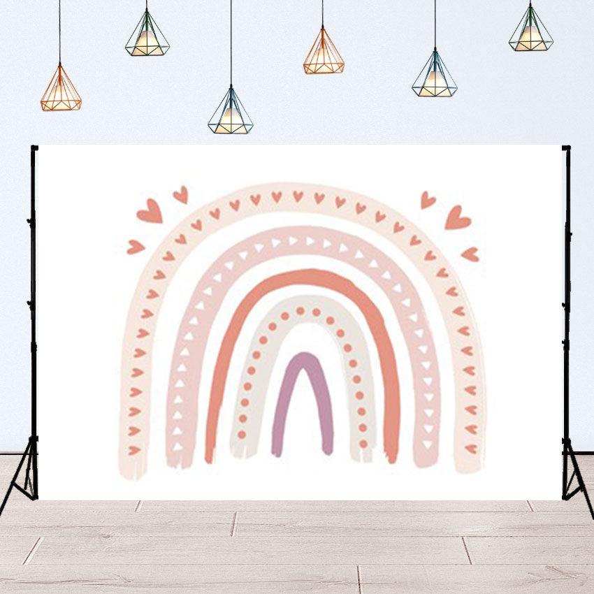 Boho Nursery Rainbow Pattern Background Backdrop for Photography SBH0129