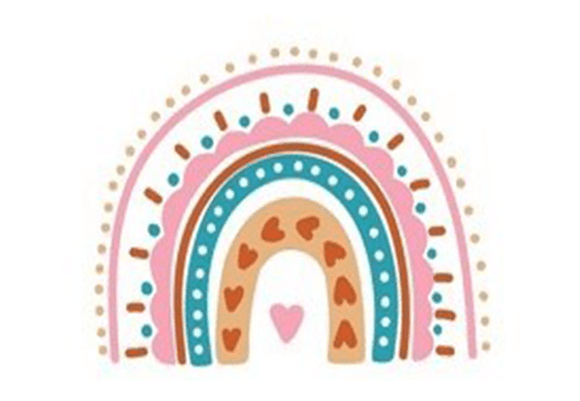 Cute Rainbow Colorful Cute Boho Backdrop for Photography SBH0137