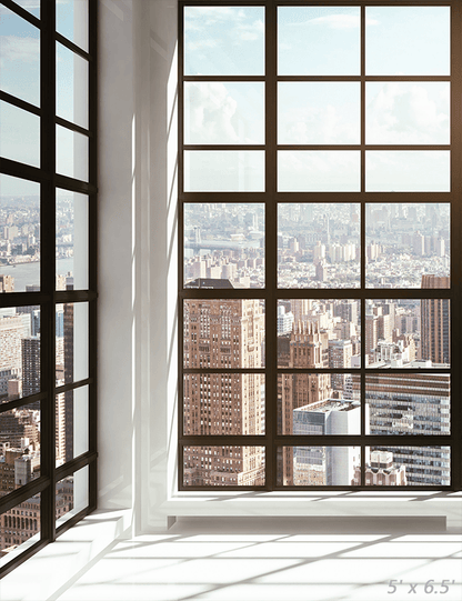 City View From Office Window Photography Backdrop SBH0310