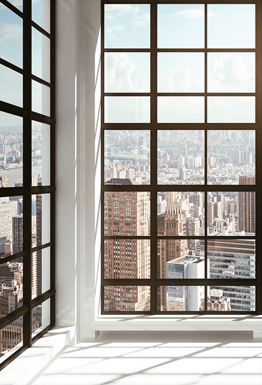 City View From Office Window Photography Backdrop SBH0310