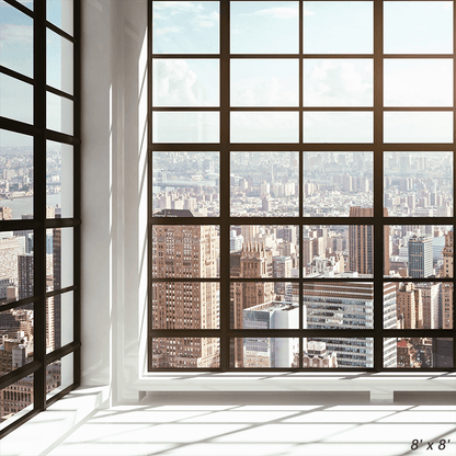 City View From Office Window Photography Backdrop SBH0310