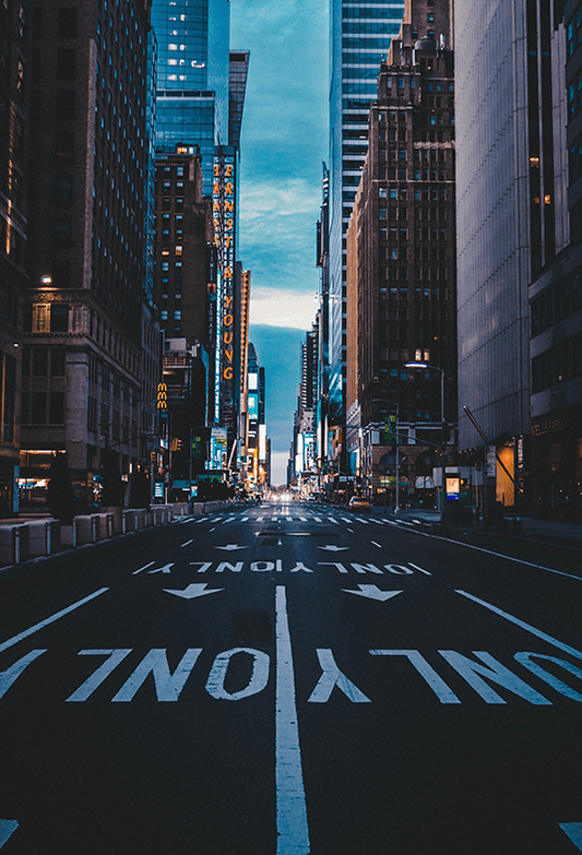 Manhattan City Street Night View Photography Backdrop SBH0316