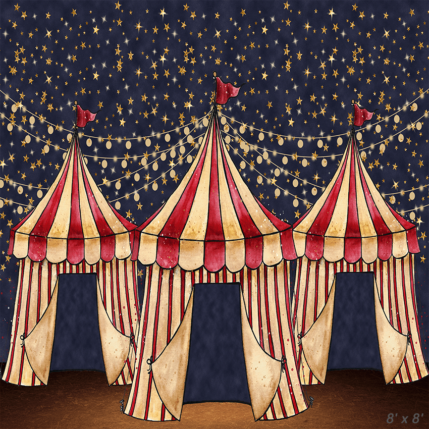 Glitter Circus Theme Children Photography Backdrops SBH0323