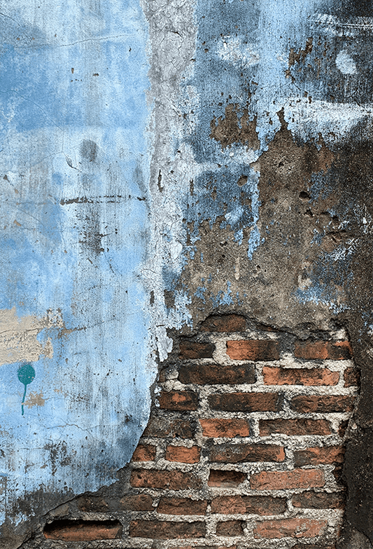 Vintage Blue Brick Wall Backdrop for Grunge Photography SBH0326