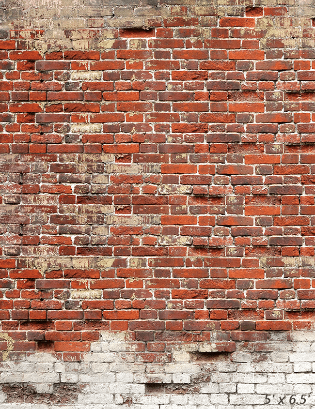 Old Red Brick Wall Backdrop for Photography SBH0349