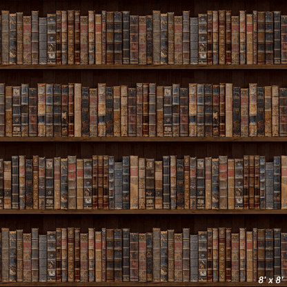 Vintage Black Wood Bookshelf Photography Backdrop SBH0399