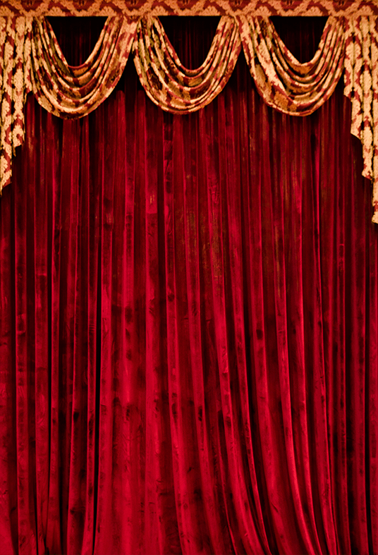 Red Theatre Stage Curtain Photo Backdrop for Studio SBH0416