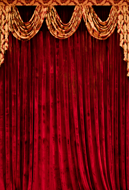 Red Theatre Stage Curtain Photo Backdrop for Studio SBH0416
