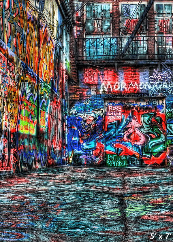 Microfiber Graffiti Wall Backdrop for Photoshoot SBH0452