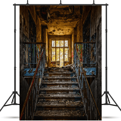Graffiti Abandoned Staircase Backdrop Background SBH0487