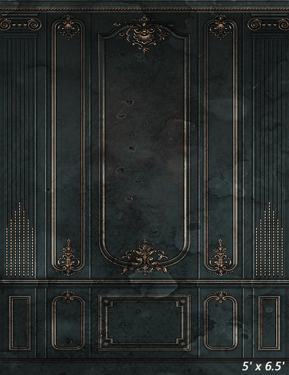 Vintage Green Interior Wall  Backdrop for Photo SBH0493