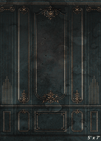 Vintage Green Interior Wall  Backdrop for Photo SBH0493