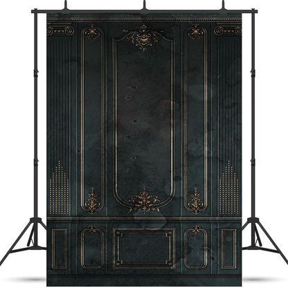 Vintage Green Interior Wall  Backdrop for Photo SBH0493