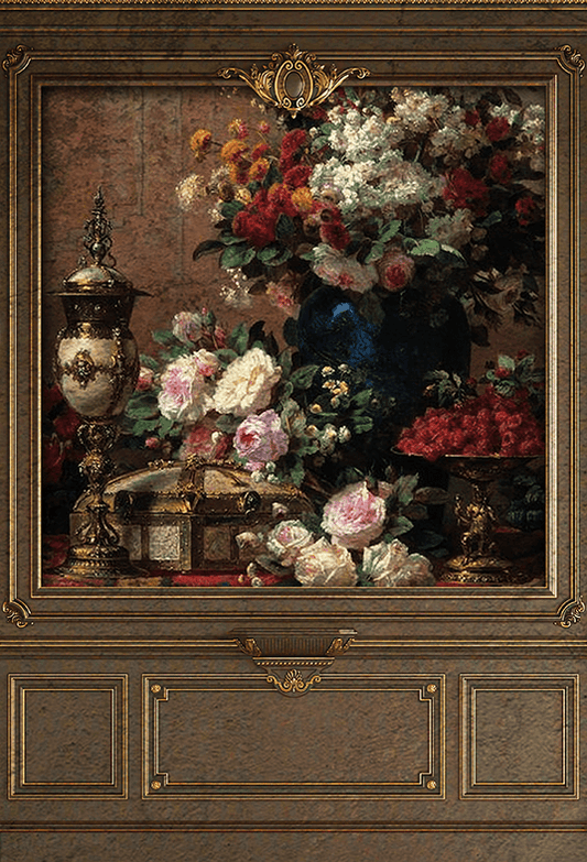 Oil Painting Flower Fabric Backdrops for photo SBH0498