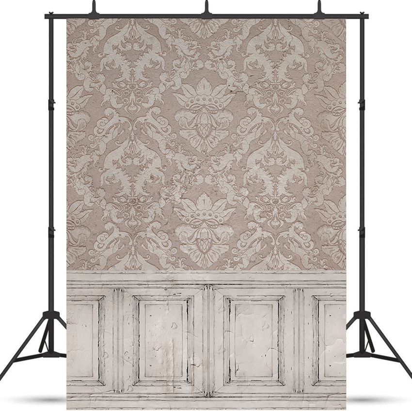 Retro Pink Floral Pattern Fabric Backdrop SBH0500