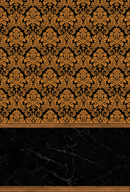 Golden Damask Pattern Fabric Backdrop Background SBH0505