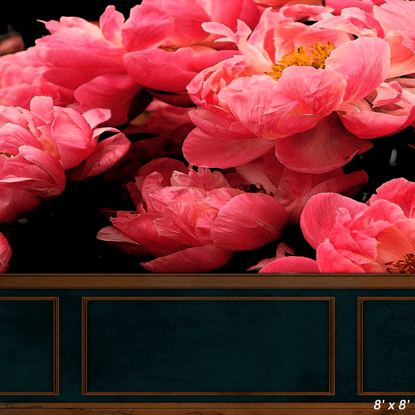 Pink Flower Vintage Wall Photo Backdrop Background SBH0506