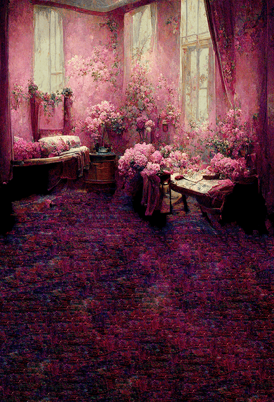 Pink Castle Victorian Style Backdrop for Photo SBH0511