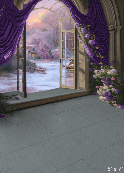 Purple Dream Garden Backdrop Photo Studio SBH0518