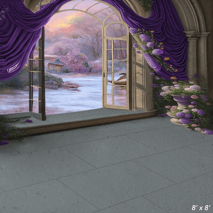 Purple Dream Garden Backdrop Photo Studio SBH0518