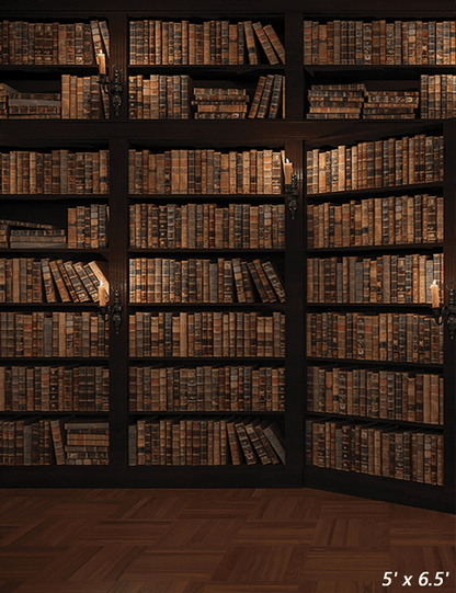 Vintage Library Bookshelf Backdrop for Photo Studio SBH0523