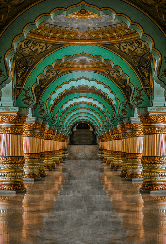 Grand Interiors of Mysore Palace Church Backdrop SBH0530