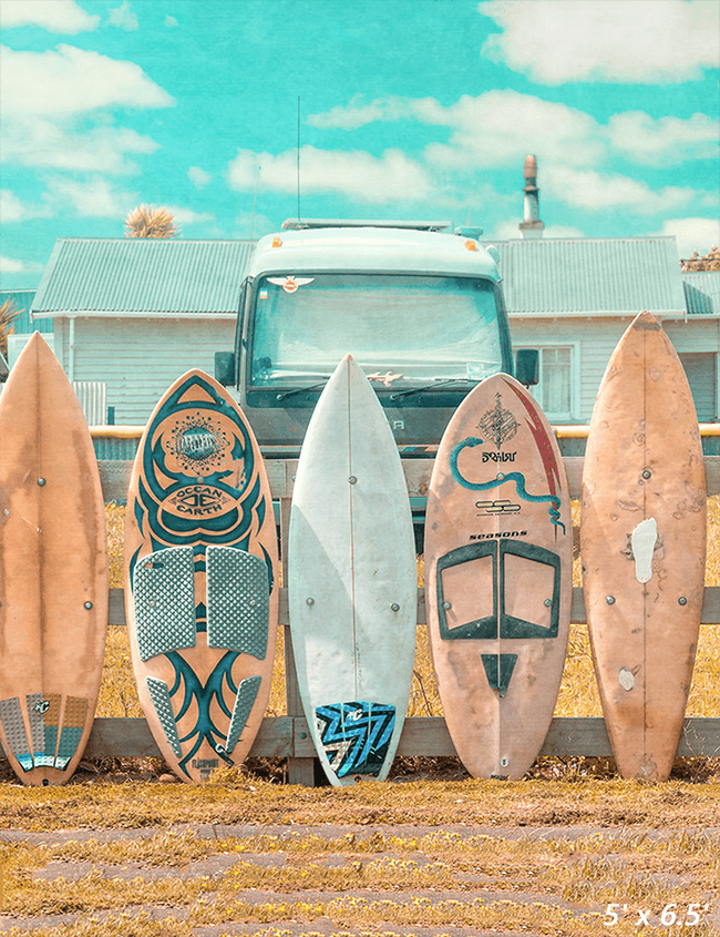 Colorful Surf Boards Fabric Backdrop for Photo SBH0531