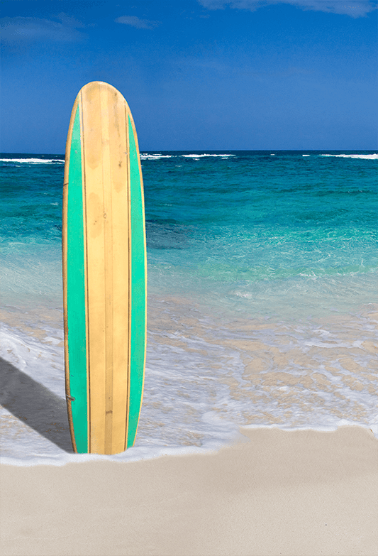 Surfing Boards With Beach Fabric Backdrop SBH0532